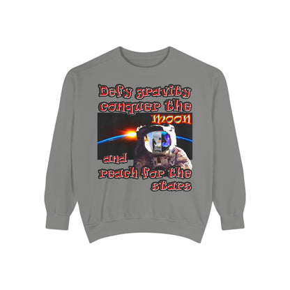 defy conquer reach - Unisex Garment-Dyed Sweatshirt