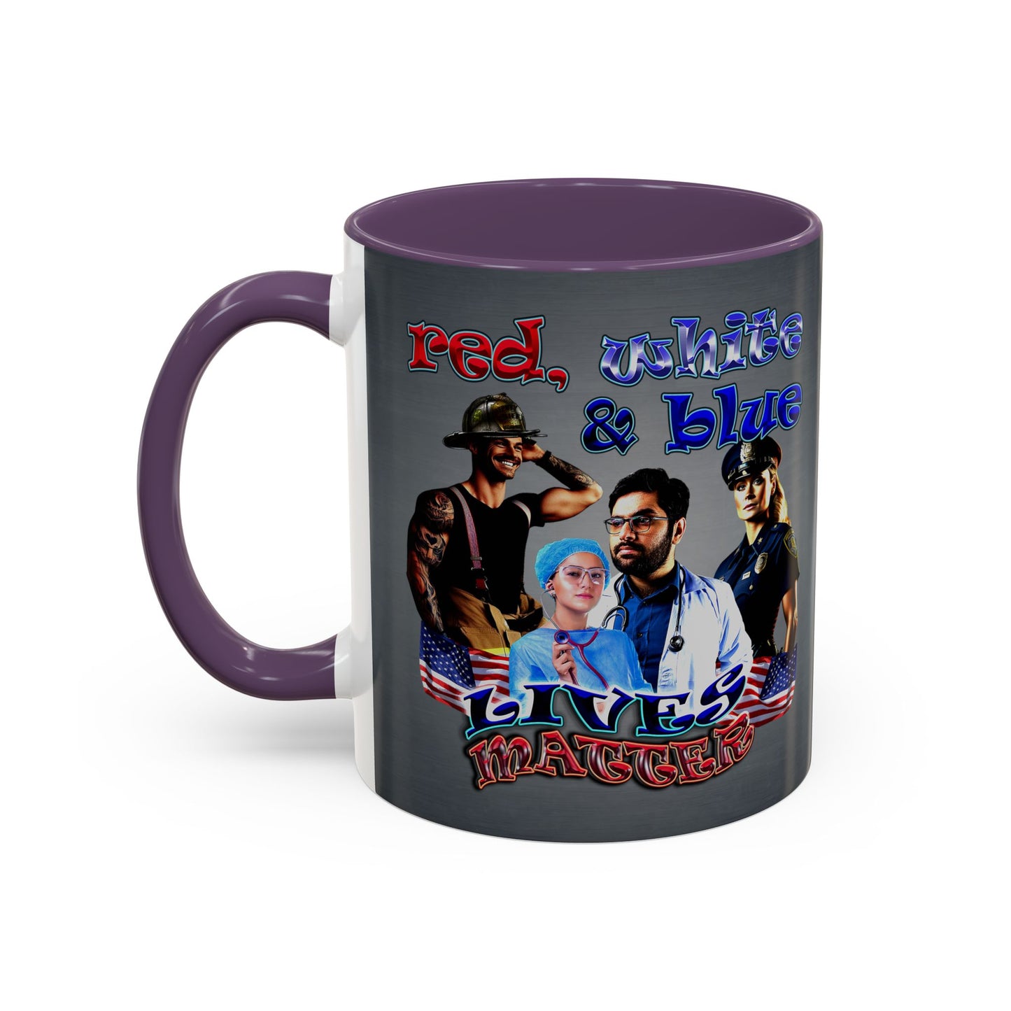 rw&b lives matter - Accent Mug (grey-light grey)