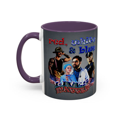 rw&b lives matter - Accent Mug (grey-light grey)