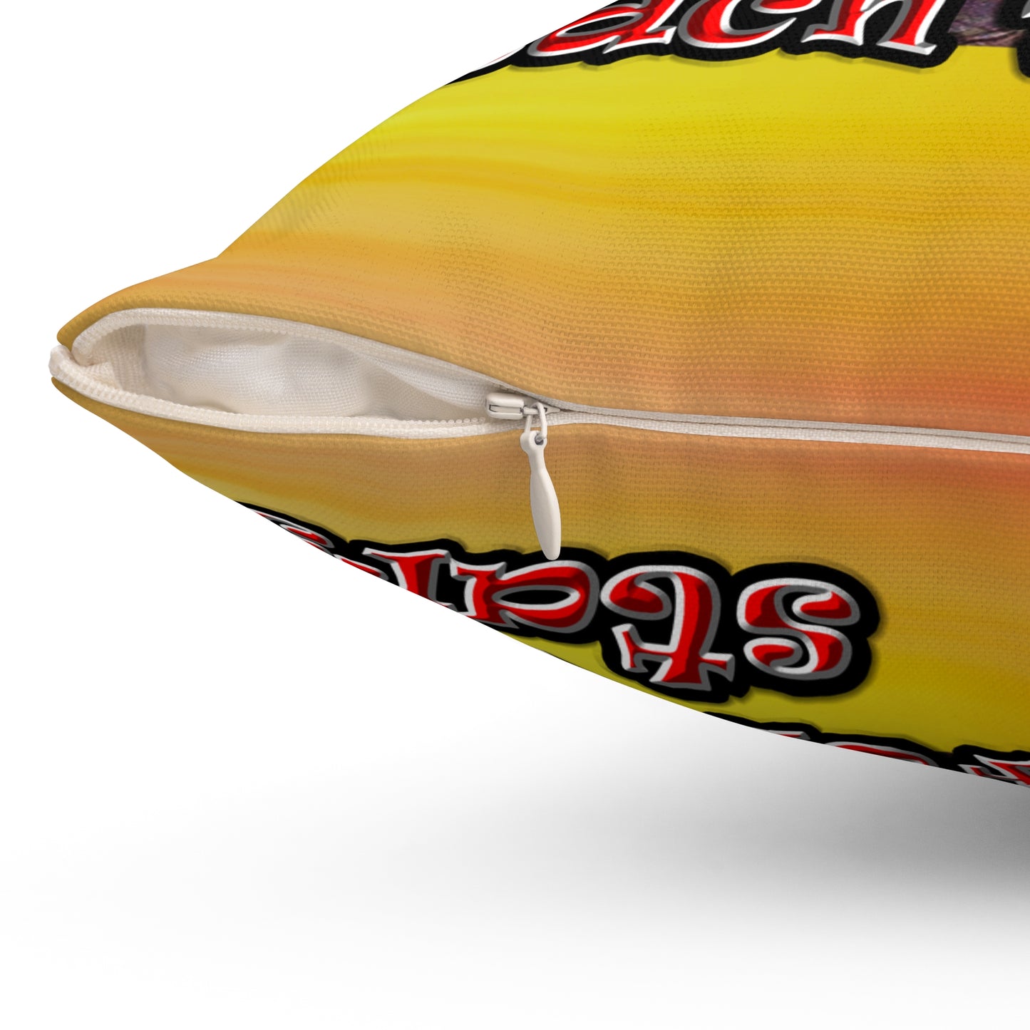 defy conquer reach - Spun Polyester Square Pillow - (color blur)