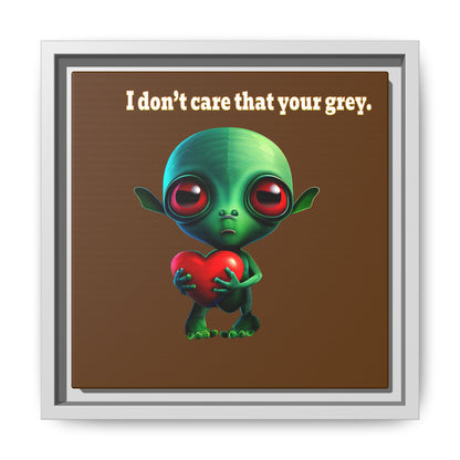 I don't care that your grey - framed canvas art (brown)