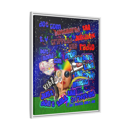 drop the beat - framed canvas art ('snoops' background)