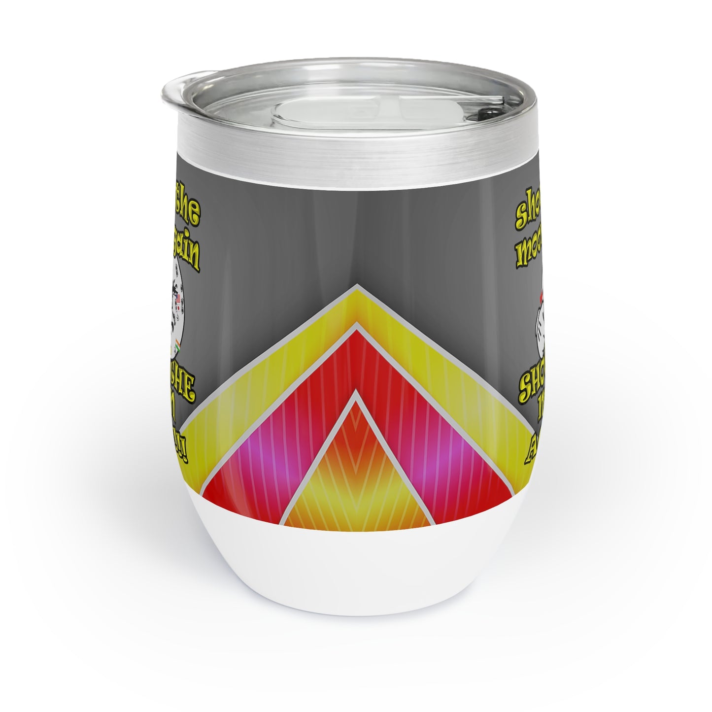 shoot the moon again - Chill Wine Tumbler (rainbow split)