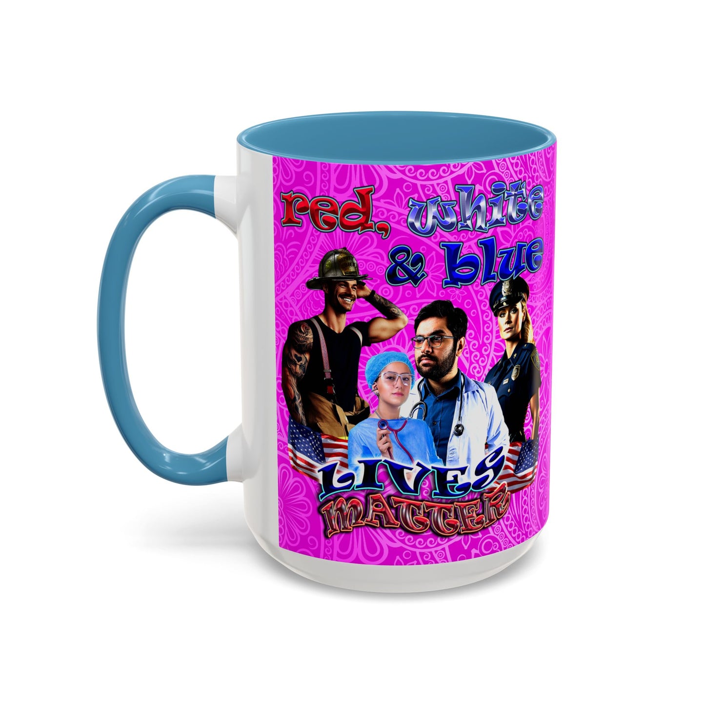 rw&b lives matter - Accent Mug (pink swirl)