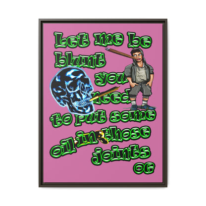 og - framed canvas art (light pink)