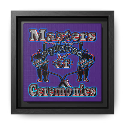 em cee squared - framed canvas art (purple)