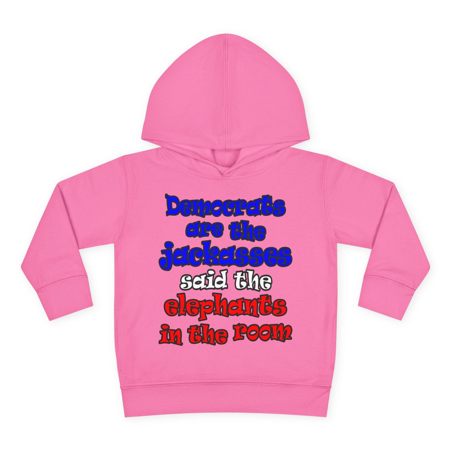 donkeys and elephants - Toddler Pullover Fleece Hoodie