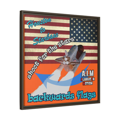 shoot for the stars - framed canvas art (orange)