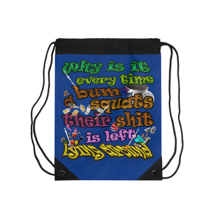 the bum's shit - Drawstring Bag (dark blue)