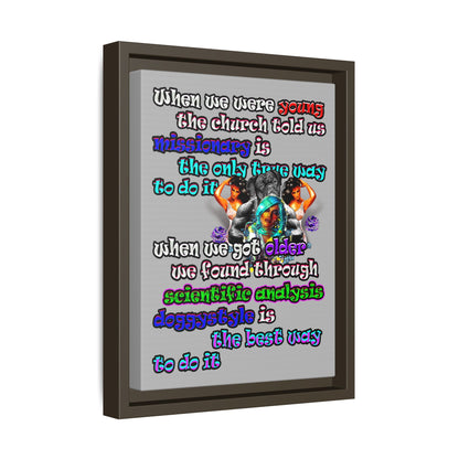 doggystyle - framed canvas art (light grey)