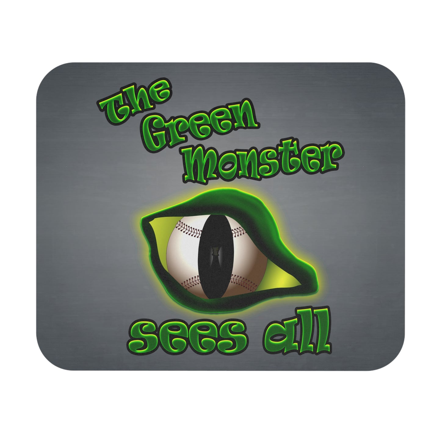green monster - Mouse Pad (Rectangle) (grey-light grey)