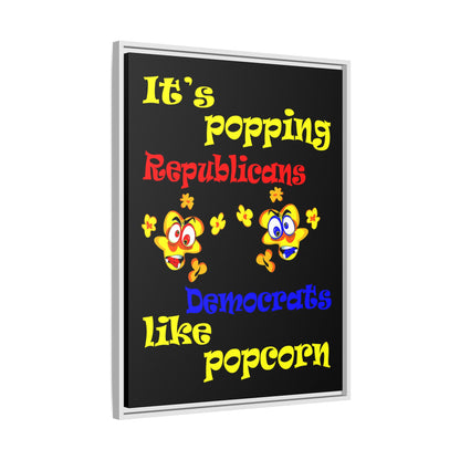 popping like popcorn - framed canvas art (black)