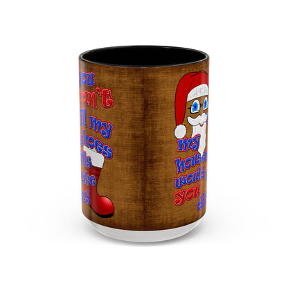 santa's shoes - Accent Mug (brown papyrus)