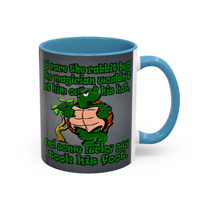 turtle race - Accent Mug (grey-light grey)