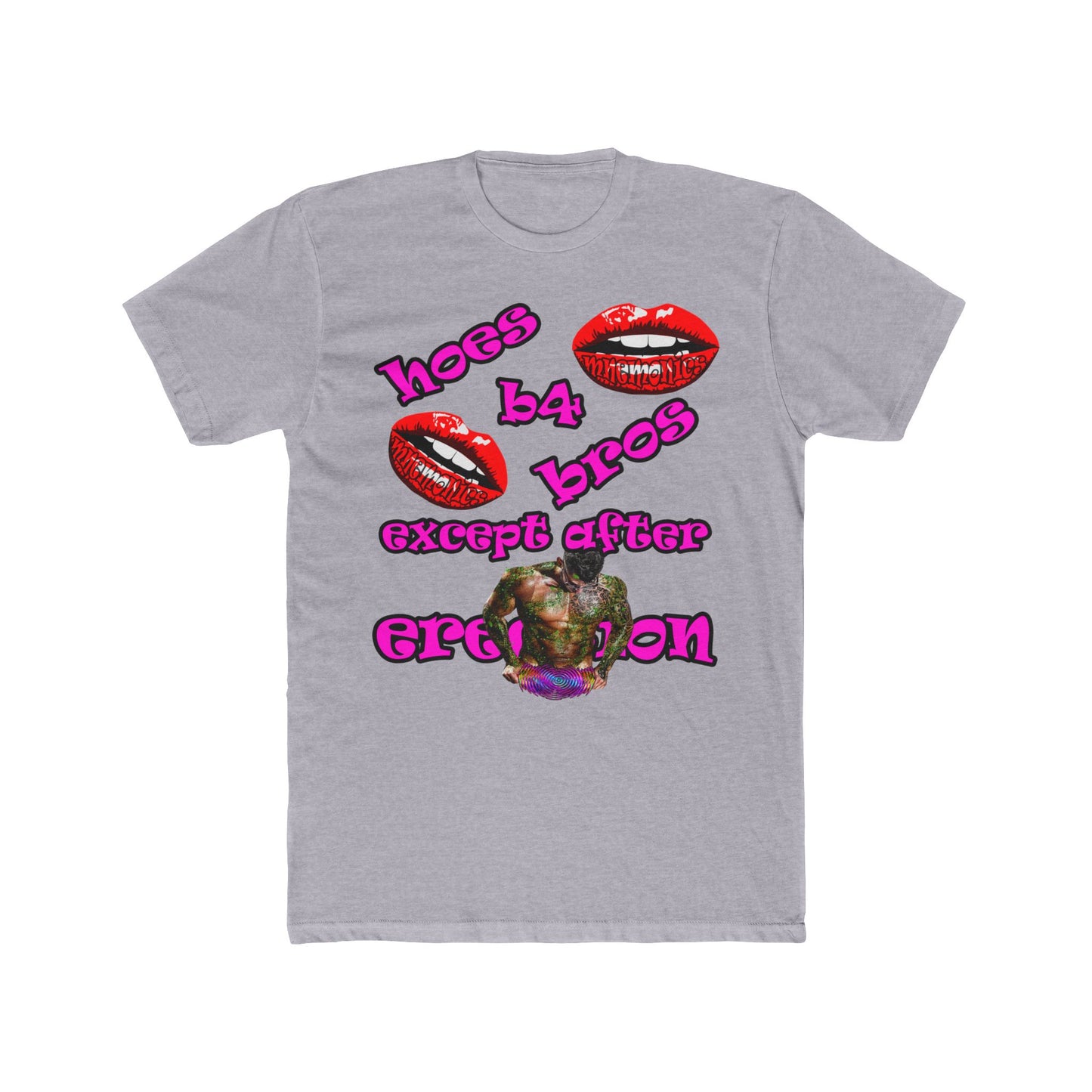 hoes b4 bros - Men's Cotton Crew Tee