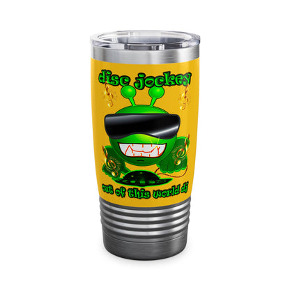 disc jockey - Ringneck Tumbler, 20oz (yellow)