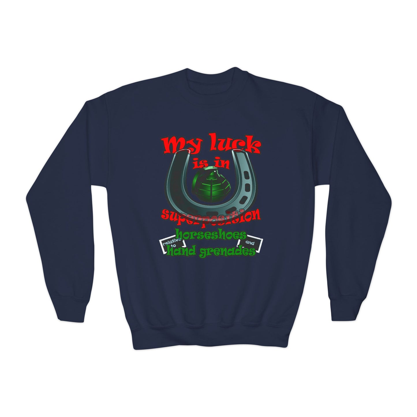 my luck - Youth Crewneck Sweatshirt