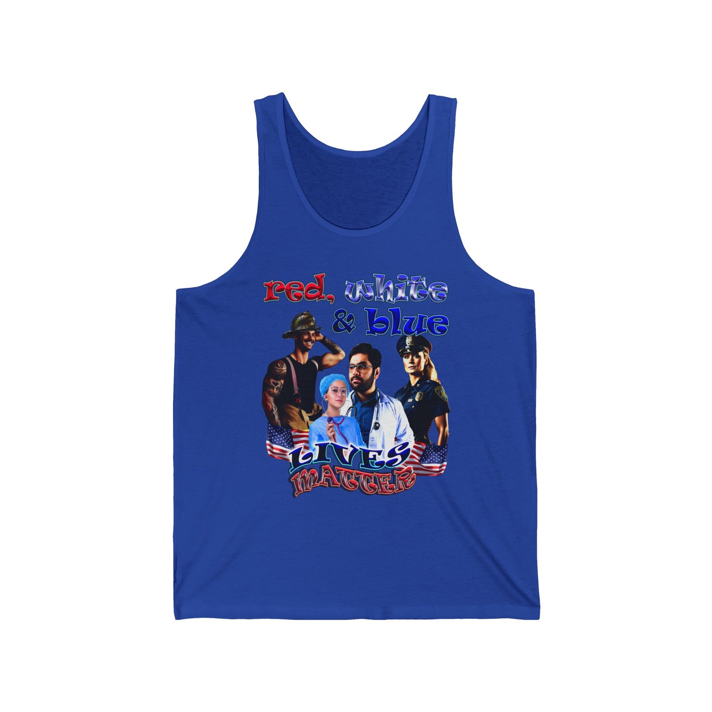 rw&b lives matter - Unisex Jersey Tank