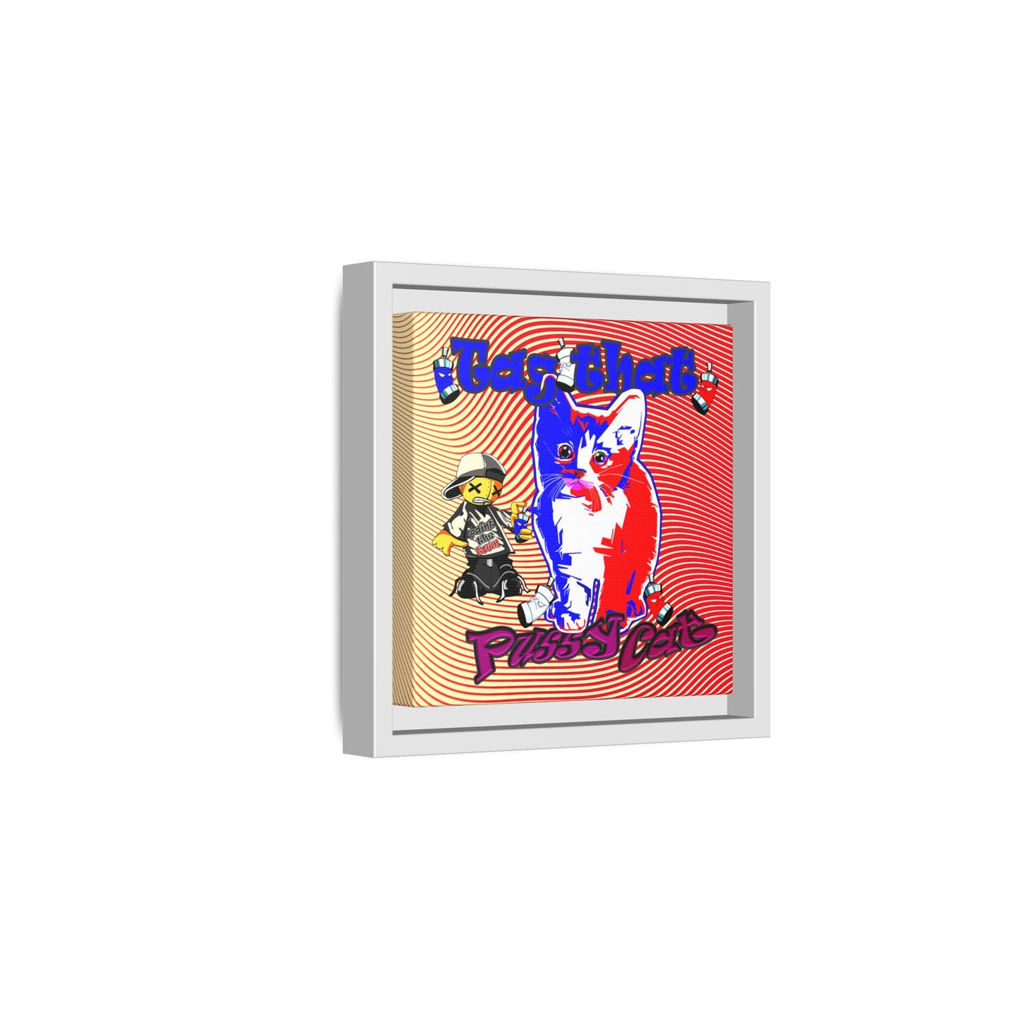 tag that - framed canvas art (yellow-orange wave)