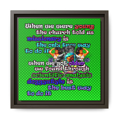 doggystyle - framed canvas art (logo green)