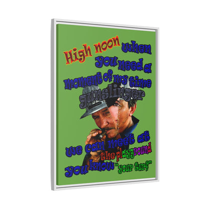 high noon - framed canvas art (green)