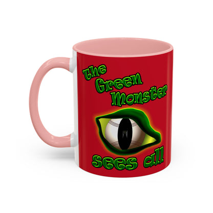 green monster - Accent Mug (dark red)