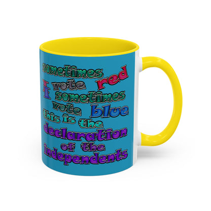 declaration of the independents - Accent Mug (turquoise)