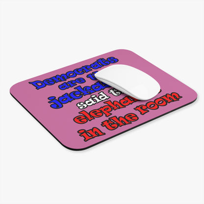 donkeys and elephants - Mouse Pad (Rectangle) (light pink)