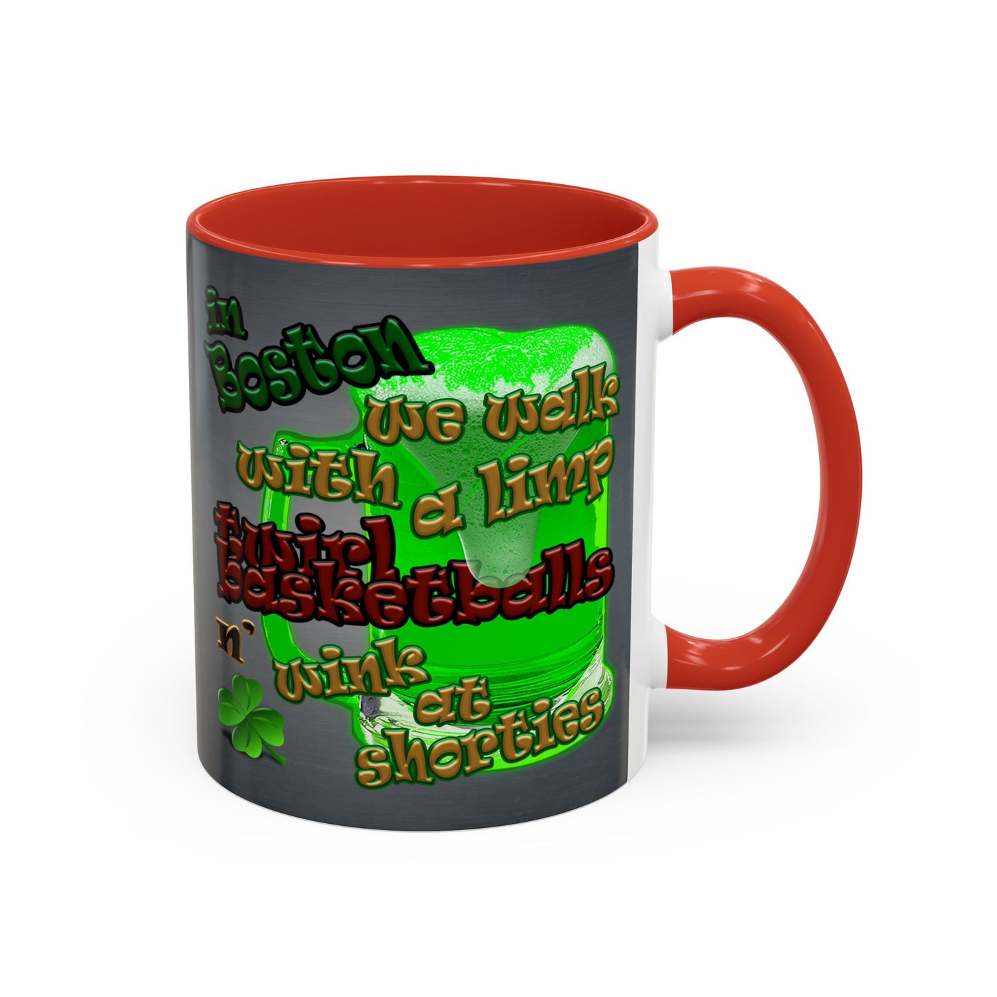 celtics logo - Accent Mug (grey-light grey)