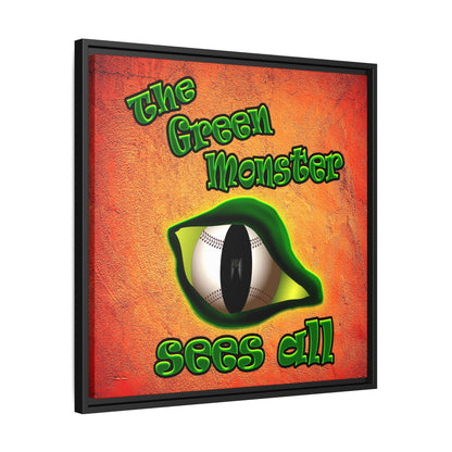green monster - framed canvas art (burnt orange)