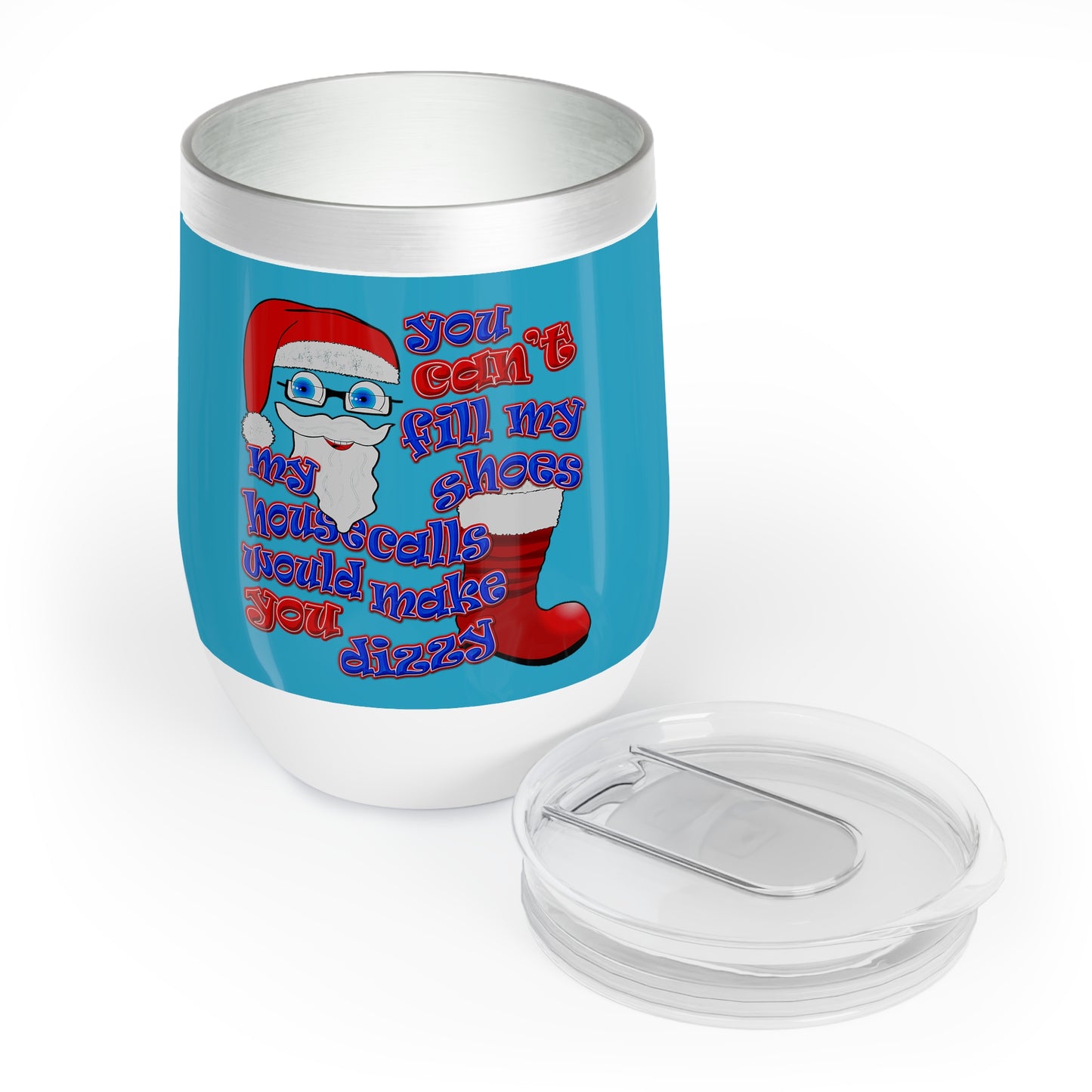 santa's shoes - Chill Wine Tumbler (turquoise)