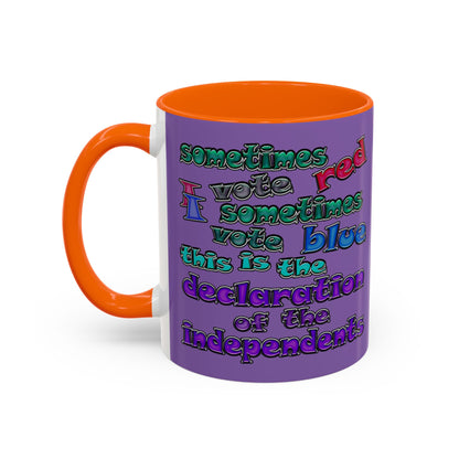 declaration of the independents - Accent Mug (light purple)