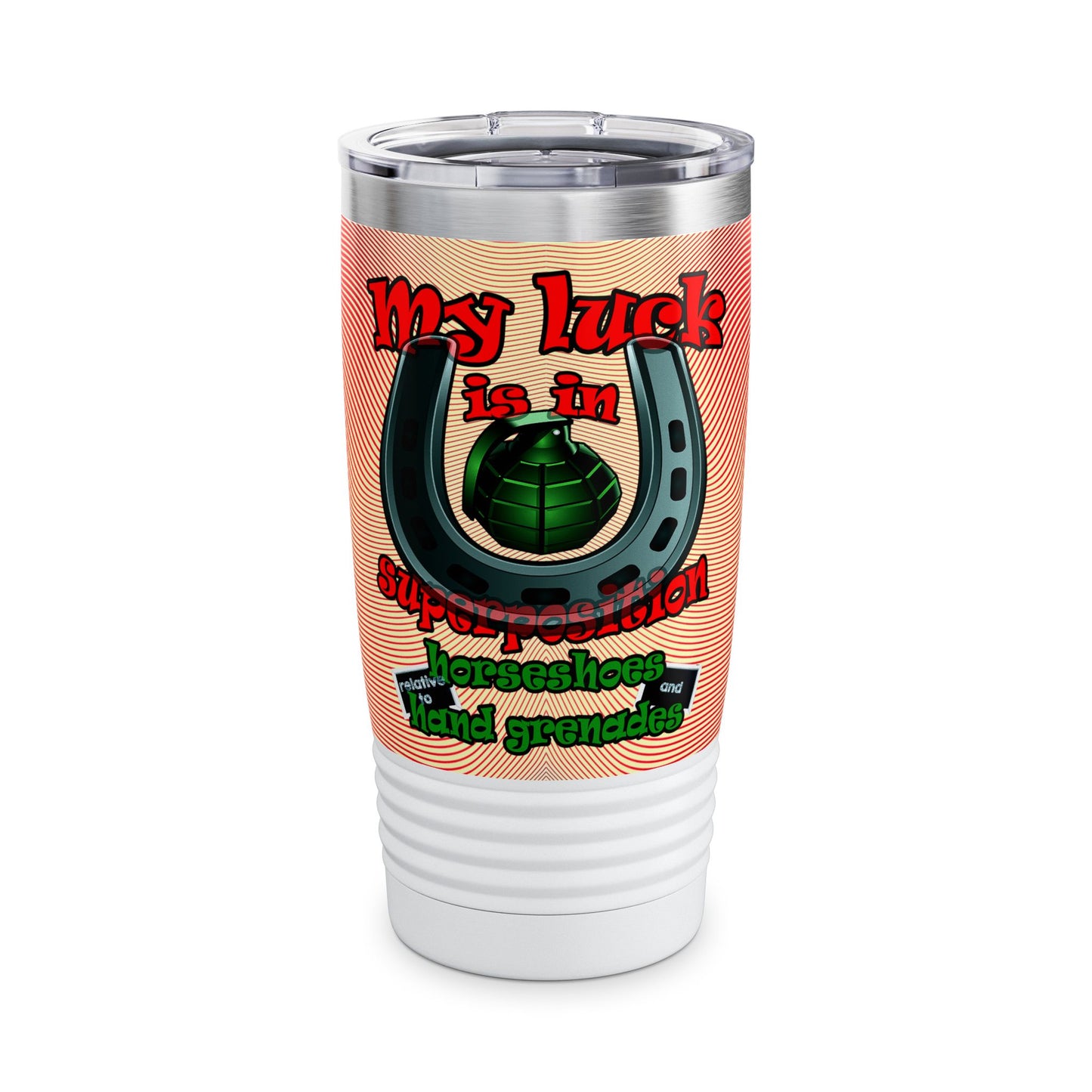 my luck - Ringneck Tumbler, 20oz (yellow-orange wave)