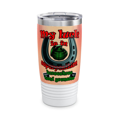 my luck - Ringneck Tumbler, 20oz (yellow-orange wave)