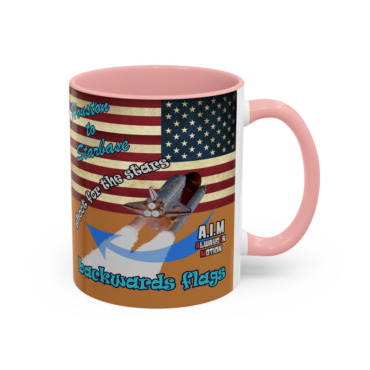 shoot for the stars - Accent Mug (light brown)