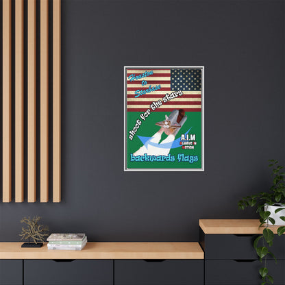 shoot for the stars - framed canvas art (dark green)