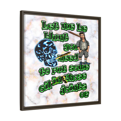 og - framed canvas art (white marble)