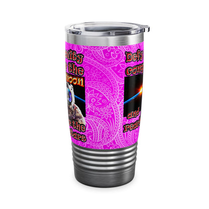 defy conquer reach - Ringneck Tumbler, 20oz (pink swirl)
