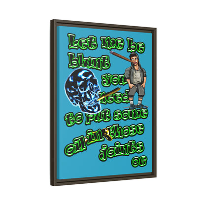 og - framed canvas art (turquoise)