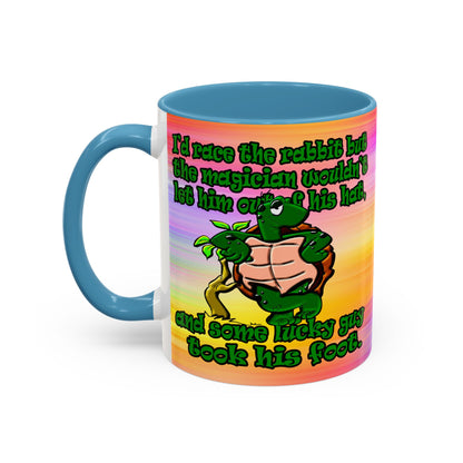 turtle race - Accent Mug (color blur)