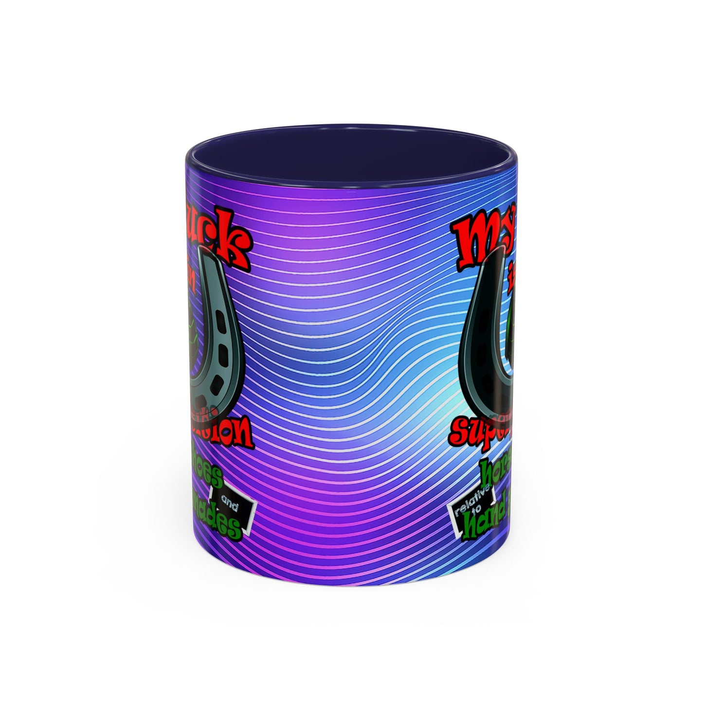 my luck - Accent Mug (purple wave)