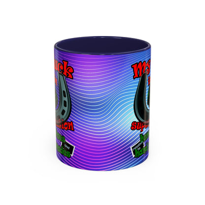 my luck - Accent Mug (purple wave)