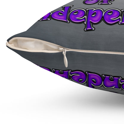 declaration of the independents - Spun Polyester Square Pillow - (grey-light grey)