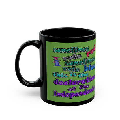 declaration of the independents - Black Mug (green)
