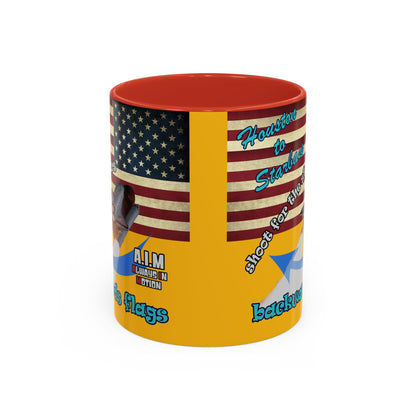 shoot for the stars - Accent Mug (yellow)