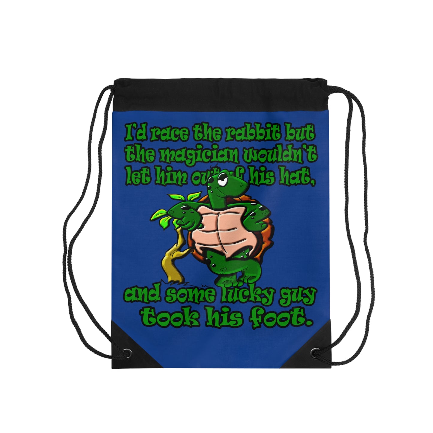 turtle race - Drawstring Bag (dark blue)