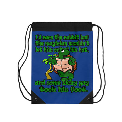 turtle race - Drawstring Bag (dark blue)