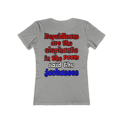 donkeys and elephants - Women's The Boyfriend Tee