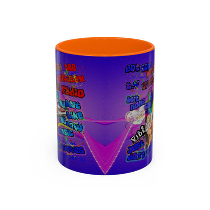 drop the beat - Accent Mug (purple-pink wave)