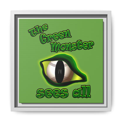 green monster - framed canvas art (green)